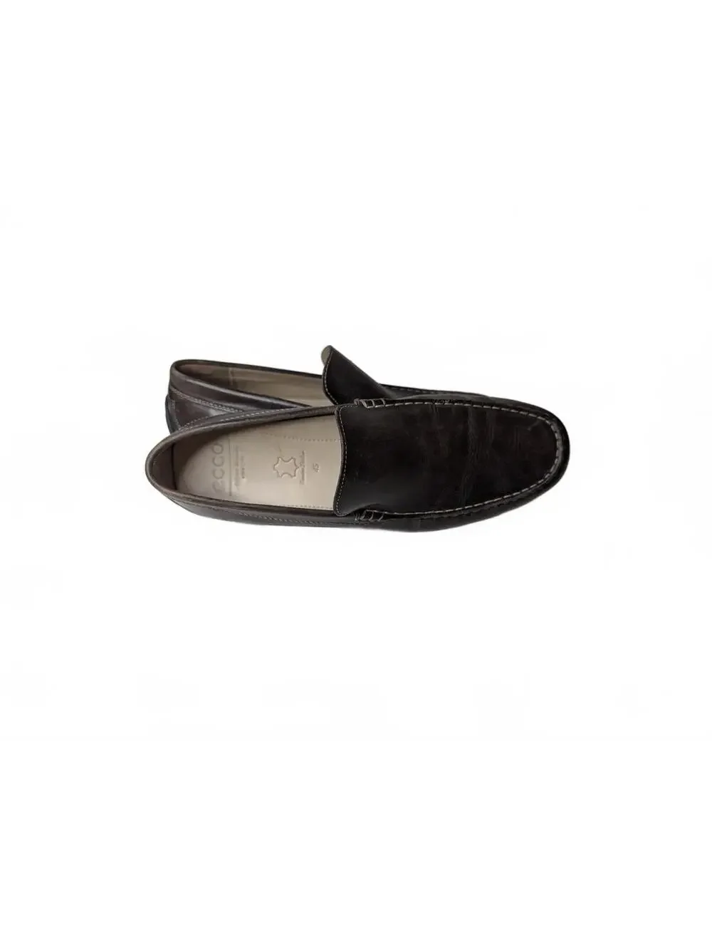 ECCO Men's Classic Moc 2.0 Driving Style Loafer Coffee Brown Leather Size 45